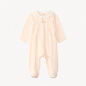 Dons-bien met kraag en geborduurde bloemen voor meisjesbaby's 