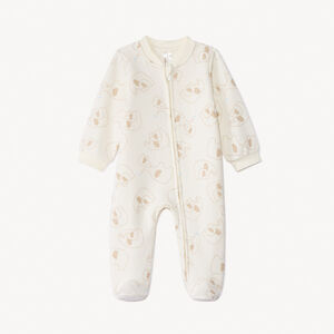 Dors-bien en velours imprimé éléphant pour bébé garçon  