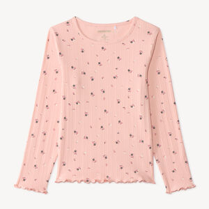 Langarm T-shirt voor meisjes met bloemenprint 