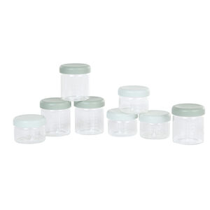 Set van 8 glazen opbergpotten 4 x 120 ml + 4 x 220 ml 