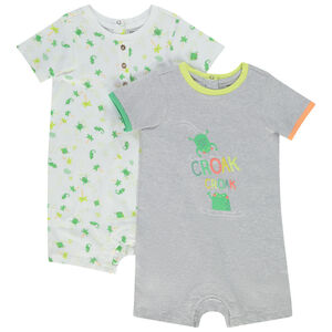 Set van 2 korte jumpsuits in jersey voor baby jongen 