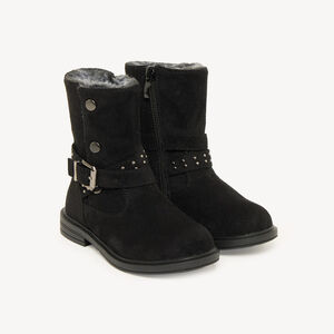 Demi-bottes voor meisjes met rits en nepbont 
