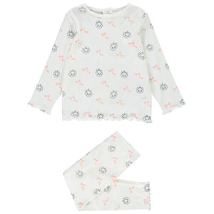 2-delige pyjama van geribde jersey met Disney Marie-print voor babymeisjes 
