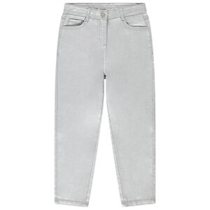 Jean droit argenté pour fille 