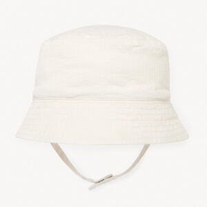 Bob van effen stof met druksluiting bij de kin voor jongens 