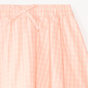 Jupe-short vichy avec nœud fille 