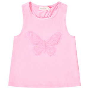 Débardeur patch papillon en tulle et sequins fille 