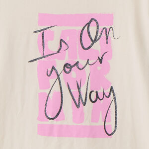 T-shirt met lange mouwen en fantasieprint met pailletten voor meisjes 