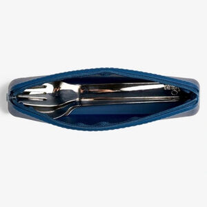 Set de couverts inox avec étui 3PCS Blue 