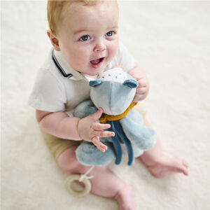 Muzikale knuffel - Das Felix - Dusty blauw - 29 cm  