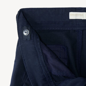 Pantalon garçon droit en toile avec ceinture 