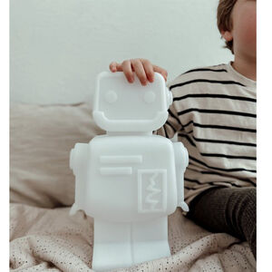 Veilleuse robot Hero - Medium - rechargeable - Blanc 