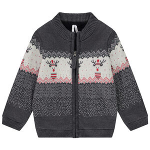 Gilet en tricot avec motif reine de Noël pour bébé garçon  