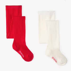 Lot de 2 paires de collants épais pour bébé fille 