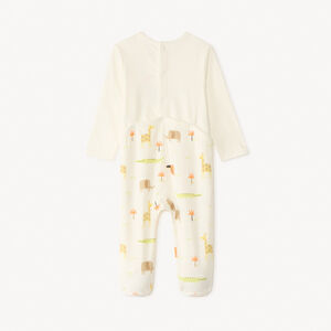 Dons-bien met lange mouwen in jersey met een print van dieren uit de savanne voor babyjongens 