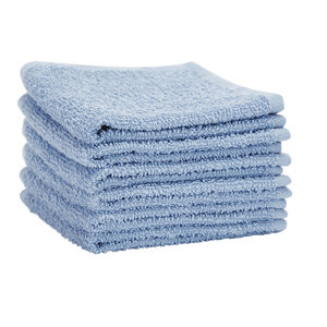 Lot de 6 débarbouillettes éponge 25 x 25 cm 