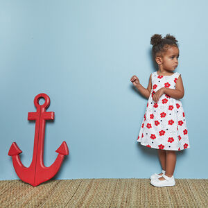 Korte jurk met bloemen voor meisjes 