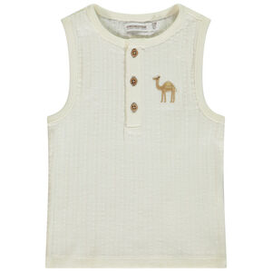 Débardeur côtelé avec dromadaire brodé pour bébé garçon 