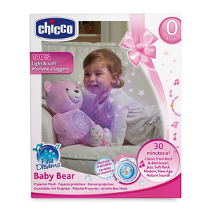 Ourson projecteur First Dreams Baby Bear - Rose 