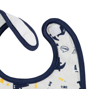 Set van 3 katoenen slabbetjes met dinosaurussen en klittenband 