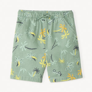 Safari-print bermuda van stof voor babyjongens 