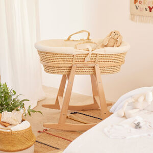 Support de couffin à bascule en bois vernis Laura 