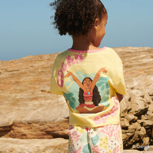 T-shirt met korte mouwen met Vaiana Disney-print voor meisjes 