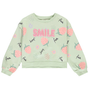 Sweatshirt met glinsterende puff print voor meisjes 