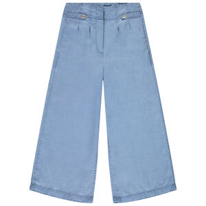 Pantalon large et fluide à pinces pour fille 