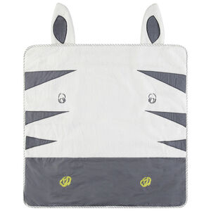 Couverture en popeline et sherpa motif zèbre 