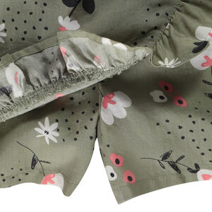 Skort van lycocell met geknoopt effect en bloemenprint voor meisjes 