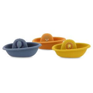 Set 3 pièces jouets de bain bateaux empilables  