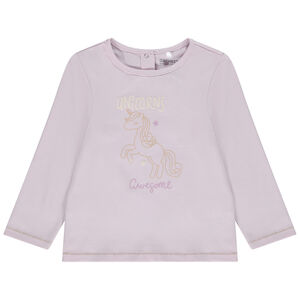 T-shirt manches longues en jersey print licorne pour bébé fille 