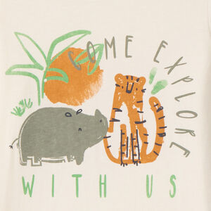 T-shirt met lange mouwen en print voor babyjongens 