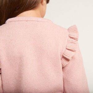 Robe manches longues en tricot uni pour fille 