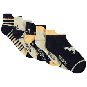 Lot de 5 paires de chaussettes courtes Dino pour garçon 