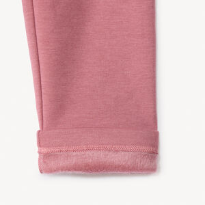 Caleçon uni avec contrecollé en sherpa pour fille 