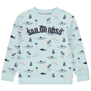 Sweat en molleton imprimé avec print puff garçon 