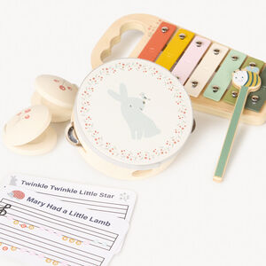 Set muzikale houten "Hallo Les Petits 