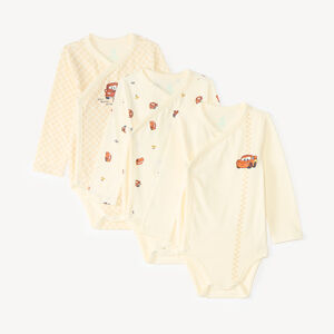 3-pack lange mouwen rompers voor baby jongens Flash McQueen Disney-Pixar 