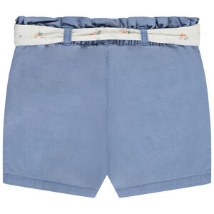 Short van stof met strikceintuur voor meisjes 
