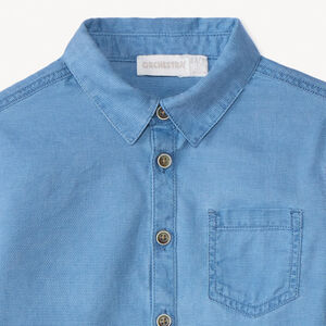 Chemise manches longues unie pour garçon 