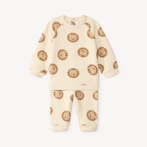 Jogging set voor babyjongen met leeuwenprint 
