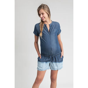 Korte zwangerschapscombi met tie-dye effect 