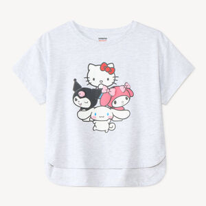 T-shirt manches courtes print Hello Kitty pour fille 