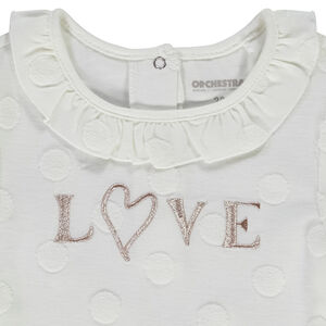Lange mouwen T-shirt in jersey met stippen voor baby meisjes 