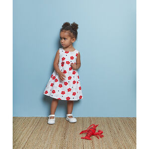 Korte jurk met bloemen voor meisjes 