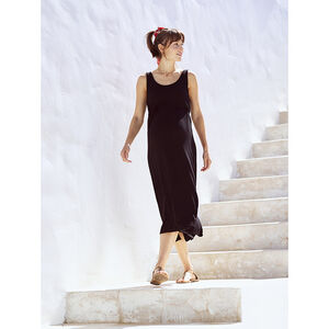 Robe longue à bretelles pour femme 