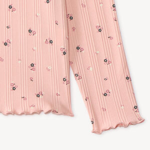Langarm T-shirt voor meisjes met bloemenprint 