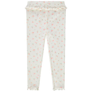 Geribde lange onderbroek met fantasieprint voor baby meisjes 